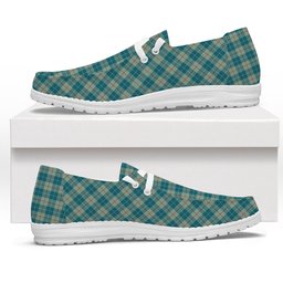 ScotsTee Shop Scottish Barclay Hunting #2 Ancient Clan Tartan Plaid Canvas Loafer Shoes