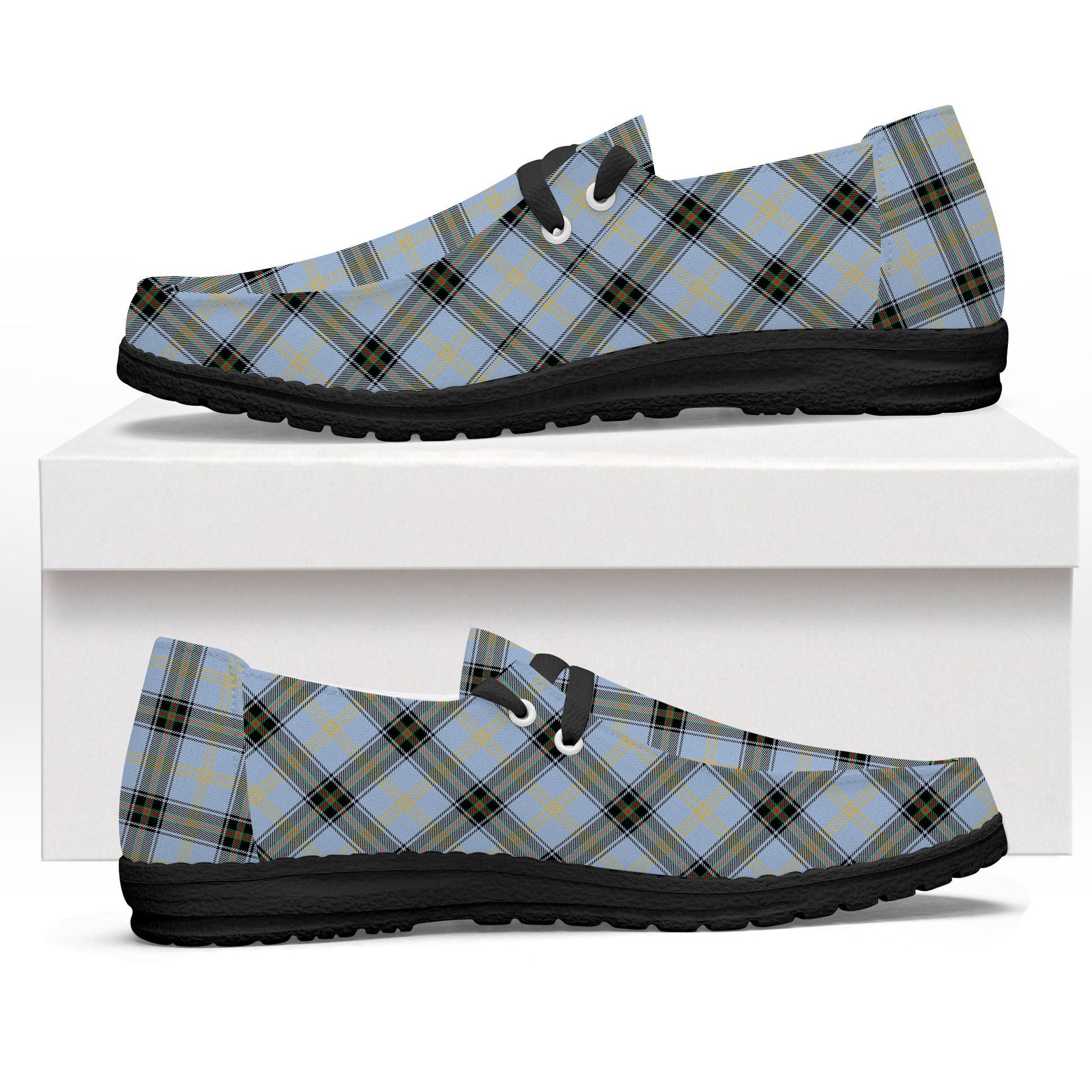 ScotsTee Shop Scottish Baxter of Balgavies Ancient Tartan Plaid Canvas Loafer Shoes