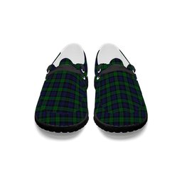 ScotsTee Shop Scottish Black Watch Tartan Plaid Canvas Loafer Shoes