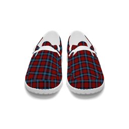 ScotsTee Shop Scottish Baillie of Polkemmet Red Tartan Plaid Canvas Loafer Shoes
