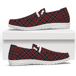 ScotsTee Shop Scottish Borthwick Modern Tartan Plaid Canvas Loafer Shoes