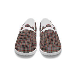 ScotsTee Shop Scottish Bruce of Kinnaird Modern Tartan Plaid Canvas Loafer Shoes
