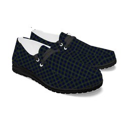 ScotsTee Shop Scottish Bruce of Crionaich Tartan Plaid Canvas Loafer Shoes
