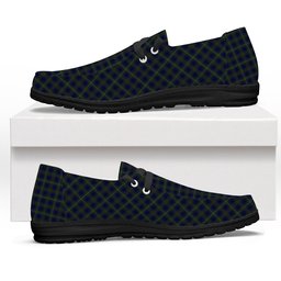 ScotsTee Shop Scottish Bruce of Crionaich Tartan Plaid Canvas Loafer Shoes