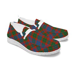 ScotsTee Shop Scottish Black Watch Pipe Band Ancient Tartan Plaid Canvas Loafer Shoes