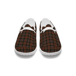 ScotsTee Shop Scottish Bowie Black Modern Tartan Plaid Canvas Loafer Shoes