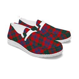 ScotsTee Shop Scottish Black Watch Pipe Band Modern Tartan Plaid Canvas Loafer Shoes