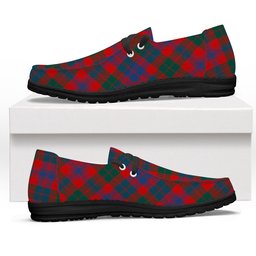 ScotsTee Shop Scottish Black Watch Pipe Band Modern Tartan Plaid Canvas Loafer Shoes