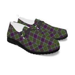 ScotsTee Shop Scottish Bowie Modern Tartan Plaid Canvas Loafer Shoes