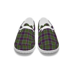 ScotsTee Shop Scottish Bowie Modern Tartan Plaid Canvas Loafer Shoes