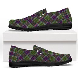 ScotsTee Shop Scottish Bowie Modern Tartan Plaid Canvas Loafer Shoes