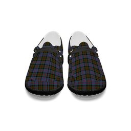 ScotsTee Shop Scottish Bowie Black Tartan Plaid Canvas Loafer Shoes