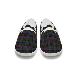 ScotsTee Shop Scottish Bowie Black Tartan Plaid Canvas Loafer Shoes