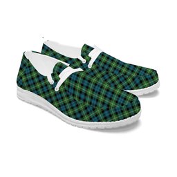 ScotsTee Shop Scottish Baillie of Polkemmet Ancient Tartan Plaid Canvas Loafer Shoes