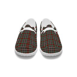ScotsTee Shop Scottish Bruce of Kinnaird Tartan Plaid Canvas Loafer Shoes