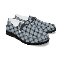 ScotsTee Shop Scottish Bell of the Borders Ancient Tartan Plaid Canvas Loafer Shoes