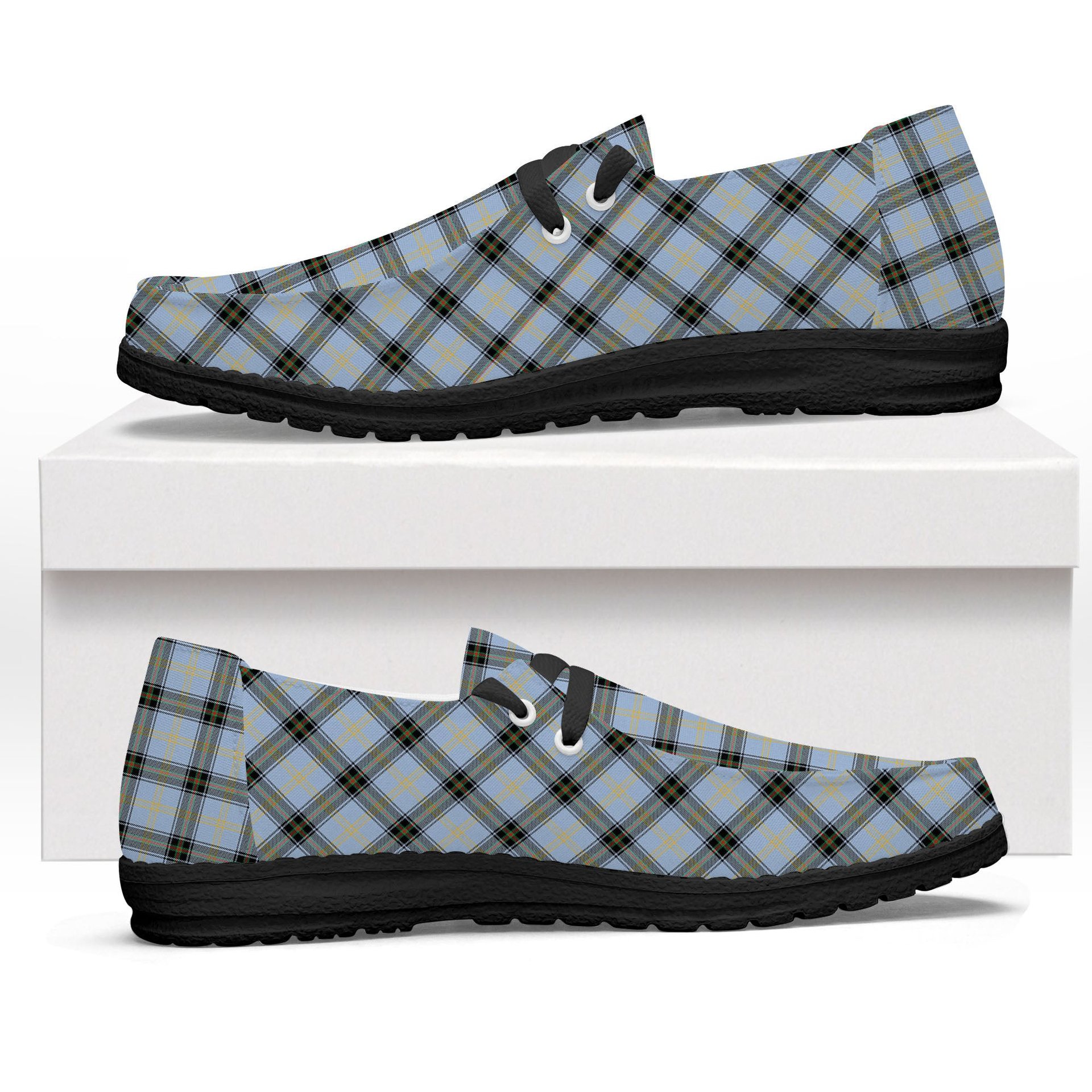 ScotsTee Shop Scottish Bell of the Borders Ancient Tartan Plaid Canvas Loafer Shoes