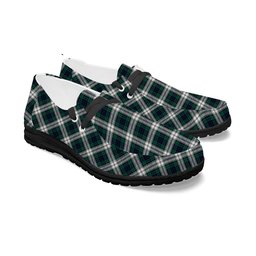 ScotsTee Shop Scottish Black Watch Dress Modern Tartan Plaid Canvas Loafer Shoes