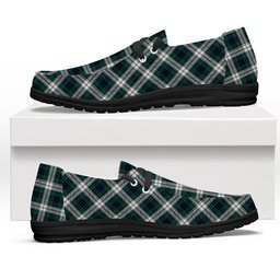 ScotsTee Shop Scottish Black Watch Dress Modern Tartan Plaid Canvas Loafer Shoes