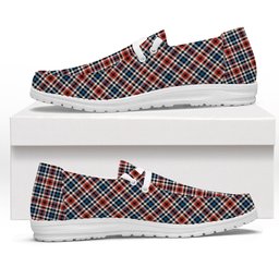 ScotsTee Shop Scottish Bell Border (Bell Southern Bell) Ancient Tartan Plaid Canvas Loafer Shoes