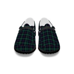 ScotsTee Shop Scottish Black Watch Coarse Kilt Modern Tartan Plaid Canvas Loafer Shoes