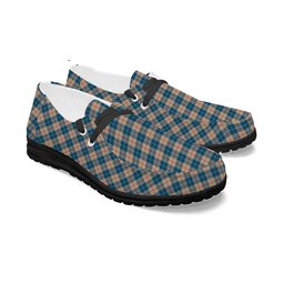 ScotsTee Shop Scottish Barclay Hunting #2 Modern Clan Tartan Plaid Canvas Loafer Shoes