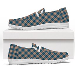 ScotsTee Shop Scottish Barclay Hunting #2 Modern Clan Tartan Plaid Canvas Loafer Shoes
