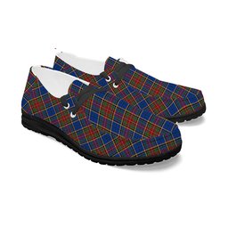 ScotsTee Shop Scottish Beattie (Beatty) Modern Tartan Plaid Canvas Loafer Shoes