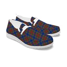 ScotsTee Shop Scottish Beattie (Beatty) Modern Tartan Plaid Canvas Loafer Shoes