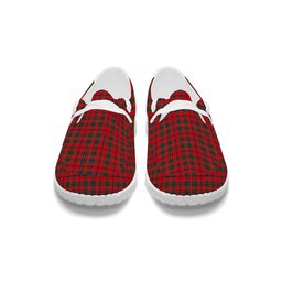 ScotsTee Shop Scottish Brown of Castledean (Broun of Castledean) Modern Tartan Plaid Canvas Loafer Shoes