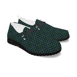 ScotsTee Shop Scottish Black Watch #3 Ancient Tartan Plaid Canvas Loafer Shoes