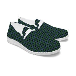 ScotsTee Shop Scottish Black Watch #3 Ancient Tartan Plaid Canvas Loafer Shoes