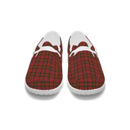 ScotsTee Shop Scottish Brown of Castledean (Broun of Castledean) Ancient Tartan Plaid Canvas Loafer Shoes