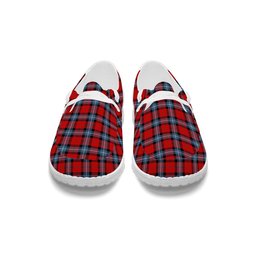 ScotsTee Shop Scottish Baillie of Polkemmet Red Modern Tartan Plaid Canvas Loafer Shoes