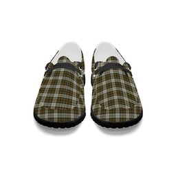ScotsTee Shop Scottish Burns Battalion Tartan Plaid Canvas Loafer Shoes