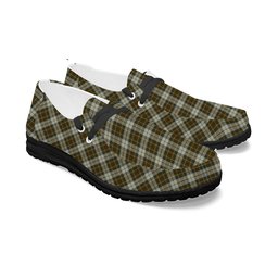 ScotsTee Shop Scottish Burns Battalion Tartan Plaid Canvas Loafer Shoes