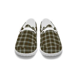 ScotsTee Shop Scottish Burns Battalion Tartan Plaid Canvas Loafer Shoes