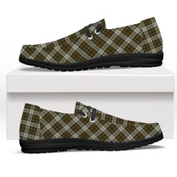 ScotsTee Shop Scottish Burns Battalion Tartan Plaid Canvas Loafer Shoes