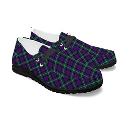 ScotsTee Shop Scottish Baillie Highland Society Modern Tartan Plaid Canvas Loafer Shoes