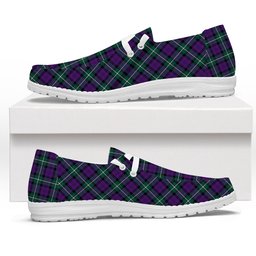 ScotsTee Shop Scottish Baillie Highland Society Modern Tartan Plaid Canvas Loafer Shoes