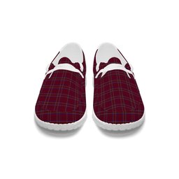 ScotsTee Shop Scottish Burnett of Leys Hunting Tartan Plaid Canvas Loafer Shoes
