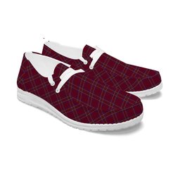 ScotsTee Shop Scottish Burnett of Leys Hunting Tartan Plaid Canvas Loafer Shoes