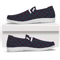 ScotsTee Shop Scottish Cairns of Finavon Modern Tartan Plaid Canvas Loafer Shoes
