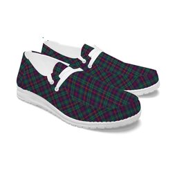 ScotsTee Shop Scottish Cairns of Finavon Modern Tartan Plaid Canvas Loafer Shoes