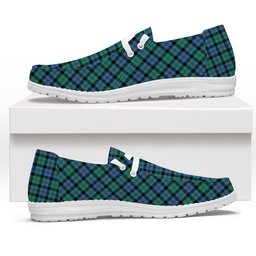 ScotsTee Shop Scottish Campbel of Cawdor Ancient Tartan Plaid Canvas Loafer Shoes