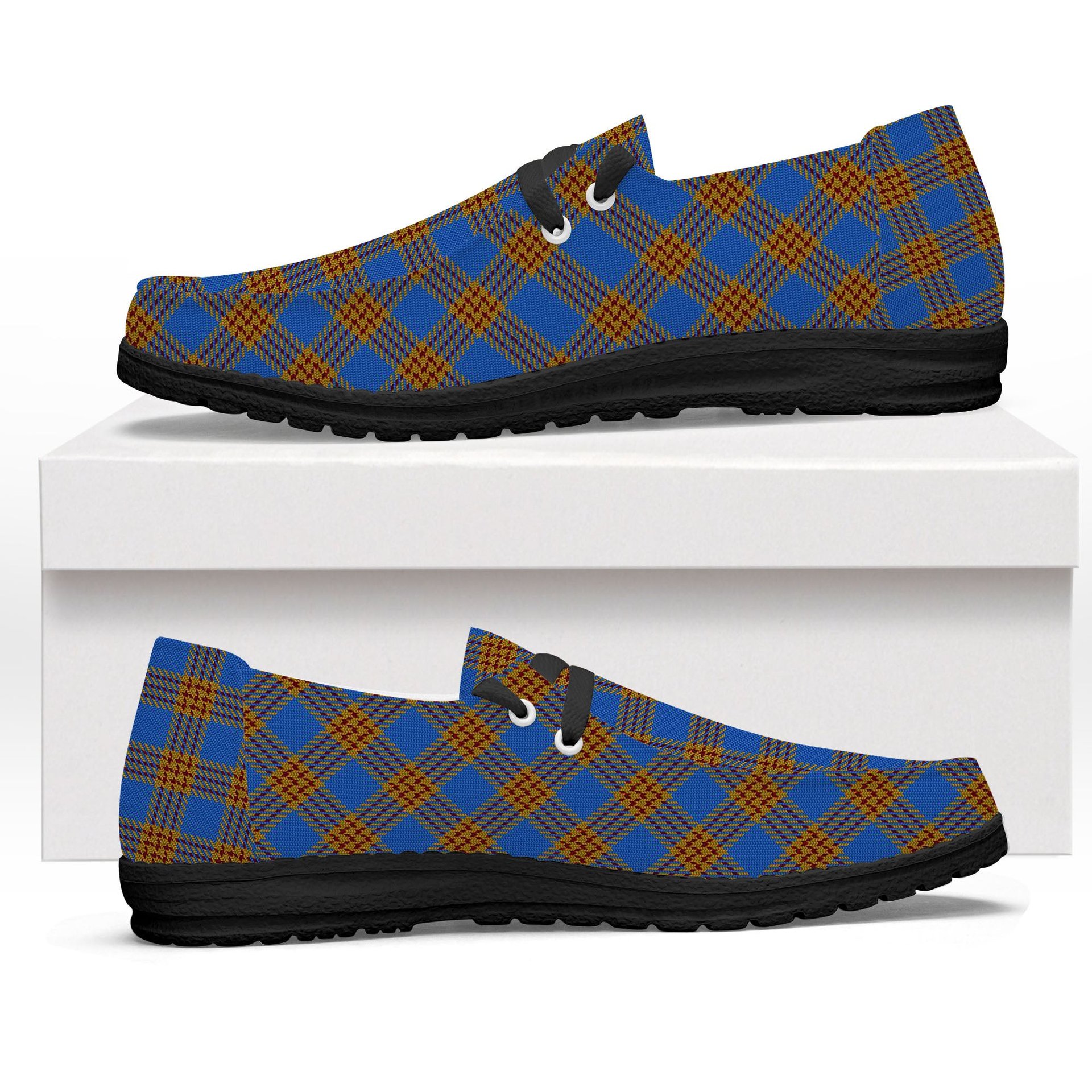 ScotsTee Shop Scottish Carlisle Ancient Tartan Plaid Canvas Loafer Shoes