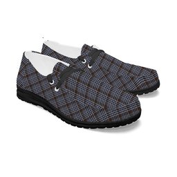 ScotsTee Shop Scottish Carnegie Check Modern Tartan Plaid Canvas Loafer Shoes