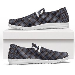ScotsTee Shop Scottish Carnegie Check Modern Tartan Plaid Canvas Loafer Shoes