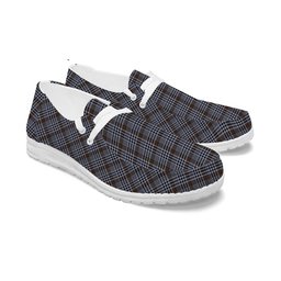 ScotsTee Shop Scottish Carnegie Check Modern Tartan Plaid Canvas Loafer Shoes