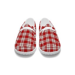 ScotsTee Shop Scottish Cameron Hose Modern Tartan Plaid Canvas Loafer Shoes